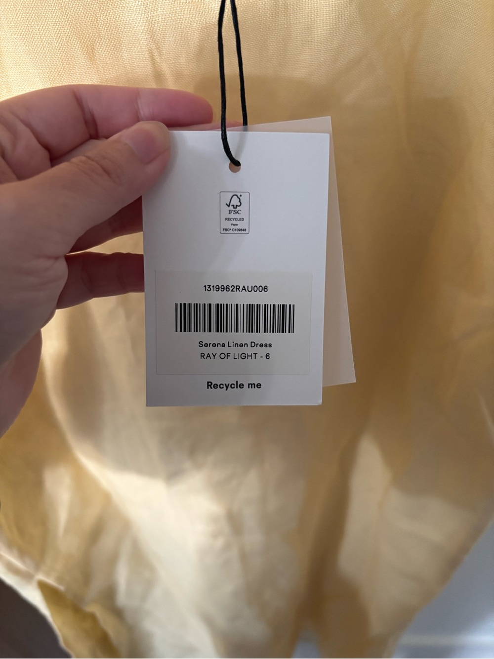 Reformation Serena Linen Dress size 6 NWT - Picture 7 of 8